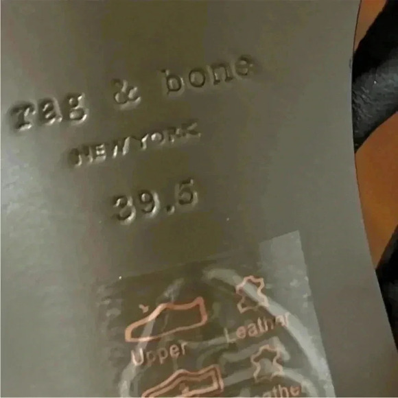 Rag & Bone Black‎ Leather Infinity Heeled Mule Sandal - Picture 7 of 7